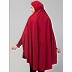Stretchable Jersey prayer hijab smoking at sleeves - Maroon